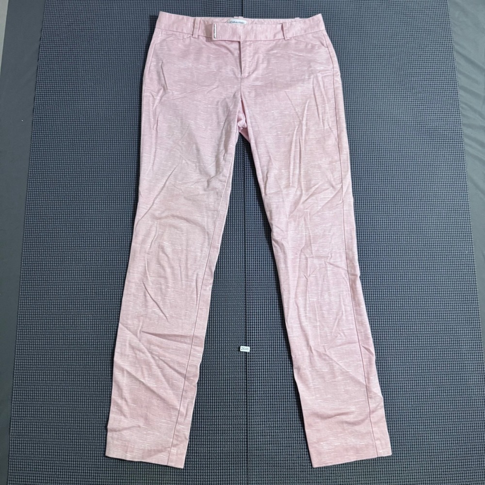 Calvin Klein Womens Pink Textured Dress Pants Size 8